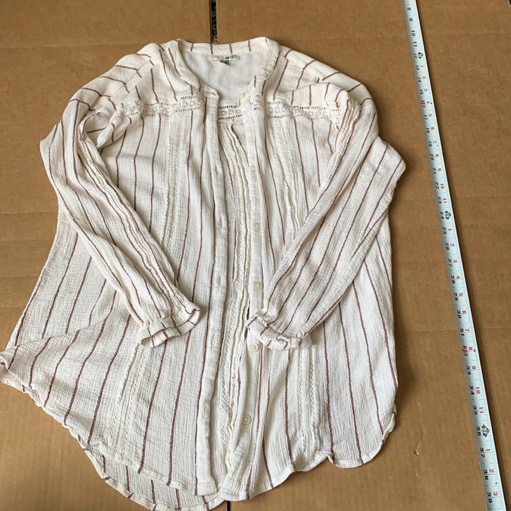 Womens button up cover up size: S